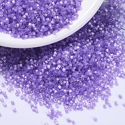 (DB1868) Silk Inside Dyed Lilac AB MIYUKI Delica Beads, Cylinder, Japanese Seed Beads, 11/0, (DB1868) Silk Inside Dyed Lilac AB, 1.3x1.6mm, Hole: 0.8mm, about 10000pcs/bag, 50g/bag