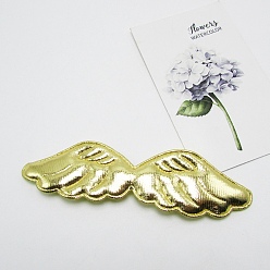 Champagne Yellow Cloth Embossing Wings, Decorate Accessories, Champagne Yellow, 29x105x4mm