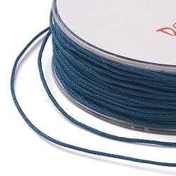 Midnight Blue Nylon Trim Cord, for Chinese Knot Kumihimo String, Midnight Blue, 0.5mm, about 40m/roll