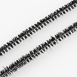 Noir Noël clinquant décoration tige de chenille bricolage métallique Guirlande fil de l'artisanat, noir, 290x7mm