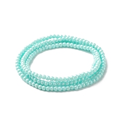 Pale Turquoise Waist Beads, Acrylic Beaded Stretch Waist Chains for Women, Pale Turquoise, 31.65 inch(80.4cm), Beads: 4mm