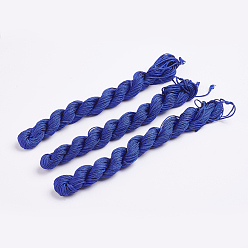 Синий Нейлоновая нить, нейлоновая нить для плетения браслета, синие, 1 мм, около 26.24 ярдов (24 м) / пачка, 10 расслоения / мешок, около 262.46 ярдов (240 м) / мешок