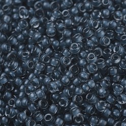 (RR1938) Semi-Frosted Slate Blue Lined Gray MIYUKI Round Rocailles Beads, Japanese Seed Beads, 11/0, (RR1938) Semi-Frosted Slate Blue Lined Gray, 2x1.3mm, Hole: 0.8mm, about 1100pcs/bottle, 10g/bottle