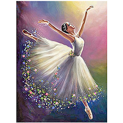 Human Ballet Dancer DIY Diamond Painting Kit, Including Resin Rhinestones Bag, Diamond Sticky Pen, Tray Plate and Glue Clay, Human, 400x300mm