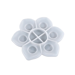 White Candle Holder Silicone Molds, Resin Casting Coaster Molds, For UV Resin, Epoxy Resin Craft Making, White, 256x32mm, Inner Diameter: 90mm & 42mm