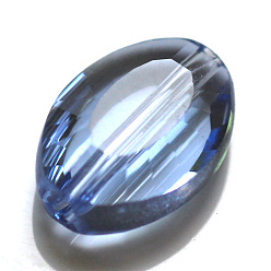 Bleu Ciel Clair Imitations de perles de cristal autrichien, grade de aaa, facette, ovale, lumière bleu ciel, 9.5x6x3mm, Trou: 0.7~0.9mm