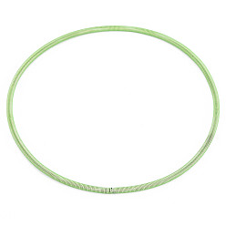 Бледно-Зеленый Весенние браслеты, минималистские браслеты, стальная французская проволока каркасная проволока, для штабелируемого ношения, бледно-зеленый, 12 датчик, 1.6~1.9 мм, внутренний диаметр: 58.5 мм