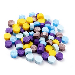 Mixed Color Sealing Wax Particles, for Retro Seal Stamp, Octagon, Mixed Color, 0.85x0.85x0.5cm about 1550pcs/500g