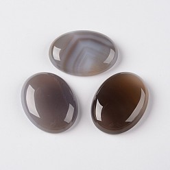 Natural Agate Natural Agate Gemstone Oval Cabochons, 40x30x8mm