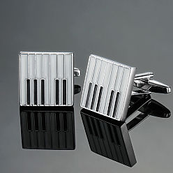 Platinum Brass Musical Instruments Cufflinks, for Apparel Accessories, Platinum, 10mm