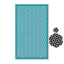 Hexagone Pochoir de sérigraphie en polyester, outil de sérigraphie réutilisable en pâte polymère, pour la fabrication de boucles d'oreilles en pâte polymère, hexagone, 151x96mm
