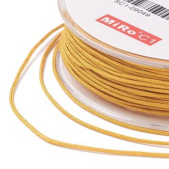 Goldenrod Nylon Trim Cord, for Chinese Knot Kumihimo String, Goldenrod, 0.5mm, about 40m/roll
