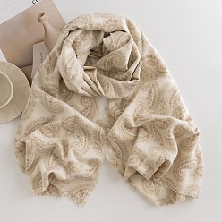Бланшированный Миндаль Теплый шарф из полиэстера, зимний шарф, шарф с кисточками и узором пейсли, бланшированный миндаль, 180x69 мм