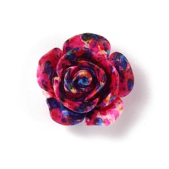 Светло-Вишневый Непрозрачные шарики cmолы, цветок, светло-вишневый, 15x15x7.5 мм, отверстие : 1.4 мм