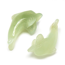 Jade Nouveau Nouvelles perles de jade naturelles, dauphin, sans trou, 40x14x23mm