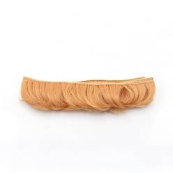 Сэнди Коричневый Высокотемпературное волокно короткая челка прическа кукла парик волосы, для поделок девушки bjd makings аксессуары, песчаный коричневый, 1.97 дюйм (5 см)