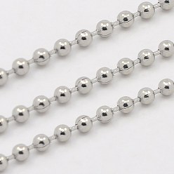 Stainless Steel Color 304 Stainless Steel Ball Chains, Decorative Chain, Stainless Steel Color, 2.5mm