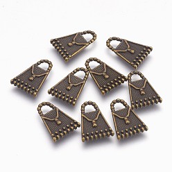Antique Bronze Tibetan Style Alloy Pendants, Antique Bronze, Lead Free, Nickel Free and Cadmium Free, 16.5x12x2mm, Hole: 3mm