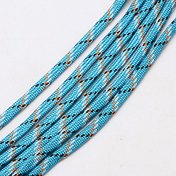 Bleu Dodger 7 âmes intérieures cordes en polyester et spandex, pour la fabrication de bracelets en corde, Dodger bleu, 4mm, environ 109.36 yards (100m)/paquet, 420~500g / bundle