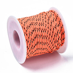Coralino Cordón de poliéster multiusos, para hacer pulseras de cuerda o cordones de botas, coral, 2 mm, aproximadamente 21.87 yardas (20 m) / rollo