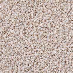 (RR2352) Ópalo melocotón pálido plateado Cuentas de rocailles redondas miyuki, granos de la semilla japonés, (rr 2352) plateado opalino melocotón pálido, 8/0, 3 mm, agujero: 1 mm, Sobre 2111~2277 unidades / 50 g