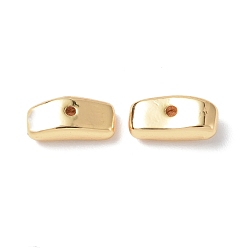 Real 18K Gold Plated Brass Beads, Rectangle, Real 18K Gold Plated, 8.5x4x3mm, Hole: 0.9mm