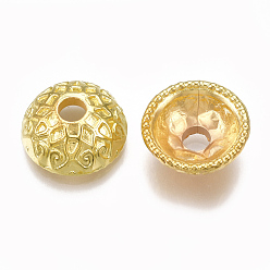 Golden CCB Plastic Bead Caps, Golden, 15x6mm, Hole: 3.5mm, about 1080pcs/500g