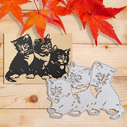 Cat Shape Carbon Steel Cutting Dies Stencils, for DIY Scrapbooking, Photo Album, Decorative Embossing Paper Card, Cat Shape, 85x114mm