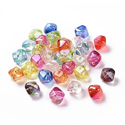 Mixed Color Transparent Acrylic Beads, Bicone, Mixed Color, 16.5x18.5x16.5mm, Hole: 2.5mm