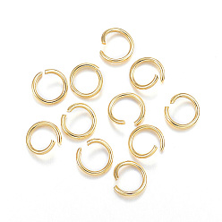 Real 24K Gold Plated 304 Stainless Steel Jump Rings, Open Jump Rings, Real 24k Gold Plated, 9x1.2mm