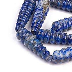 Lapis Lazuli Natural Lapis Lazuli Beads Strands, teardrop, Beehive Beads, 34~36x9~11mm, Hole: 1.5mm, about 11pcs/strand, 14.9 inch~15.3 inch(38~39cm)