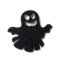 Black Wool Felt Ghost Party Decorations, Halloween Themed Display Decorations, for Decorative Tree, Banner, Garland, Black, 55x60x2mm