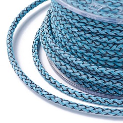 Cyan Foncé Câble de fil d'acier tressé, bricolage bijoux matériau de fabrication, avec bobine, dark cyan, environ 5.46 yards (5m)/rouleau, 3mm