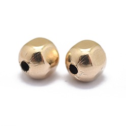 Rempli D'or Véritable Perles remplies d'or jaune, 1/20 14 k rempli d'or, sans cadmium et sans nickel et sans plomb, facette, ovale, 4x3.6mm, Trou: 0.8mm