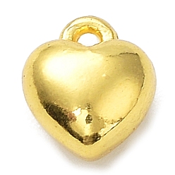 Oro Colgantes de la aleación, corazón, dorado, 8x7x4.5 mm, agujero: 0.7 mm