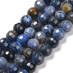 Dumortiérite Perles de dumortiérite naturelles, à facettes (128 facettes), ronde, 6mm, Trou: 1mm, Environ 59 pcs/chapelet, 14.76'' (37.5 cm)