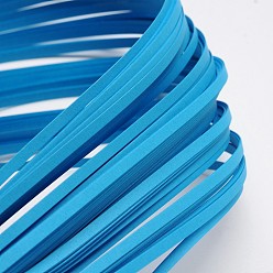 Dodger Blue Quilling Paper Strips, Dodger Blue, 390x3mm, about 120strips/bag
