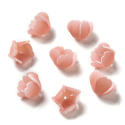 Coral Flower Bead Cap, for DIY Jewelry Making, Coral, 14~16x9~10mm, Hole: 1~1.4mm