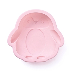 Pink Penguin Food Grade Silicone Molds, Cake Pan Molds, For DIY Chiffon Cake Bakeware, Pink, 114x122x32mm