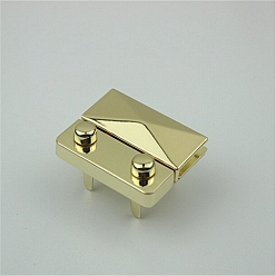 Light Gold Cierres de cierre de monedero con cierre de bolsa giratoria de aleación de zinc, para diy bolso monedero accesorios de hardware, la luz de oro, 3.5x4.3 cm