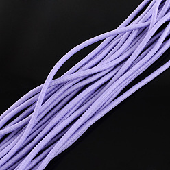 Lilac Elastic Cord, with Fibre Outside and Rubber Inside, Lilac, 2mm, about 109.36 yards(100m)/bundle
