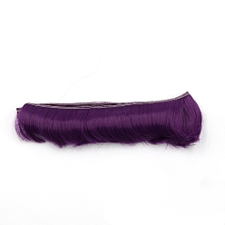 Purple High Temperature Fiber Short Bangs Hairstyle Doll Wig Hair, for DIY Girl BJD Makings Accessories, Purple, 1.97 inch(5cm)