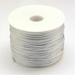 Light Grey Nylon Thread, Rattail Satin Cord, Light Grey, 1.5mm, about 49.21 yards(45m)/roll