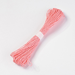 Pink Paper Cords String, for Jewelry Making, 2-Ply, Pink, 2mm, about 32.8 yards(30m)/bundle
