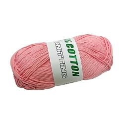 Pink 9-Ply Combed Cotton Yarn, for Weaving, Knitting & Crochet, Pink, 1~1.5mm, 100g/skein, 2 skeins/box