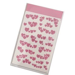 Flamingo Waterproof PVC Plastic Heart Sticker, for Scrapbooking, Travel Diary Craft, Flamingo, 150x100mm