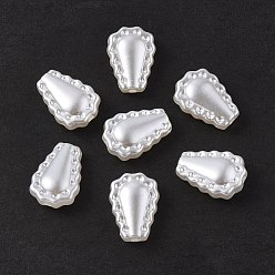 Blanco Cuentas de perlas de imitación de plástico abs, lágrima, blanco, 17x12x5.5 mm, agujero: 1.8 mm, Sobre 755 unidades / 500 g