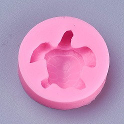 Rosa Oscura Moldes de silicona de grado alimenticio, moldes de fondant, para decoración de pasteles diy, chocolate, caramelo, fabricación de joyas de resina uv y resina epoxi, tortugas marinas, de color rosa oscuro, 45x13 mm