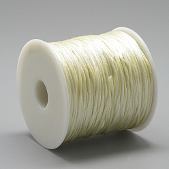 Beige Hilo de nylon, crema, 2.5 mm, aproximadamente 32.81 yardas (30 m) / rollo