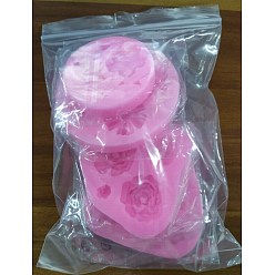 Pink Силиконовые формы для пищевых продуктов sunnyclue, формы помады, для украшения торта поделки, цвет шоколада, конфеты, изготовление ювелирных изделий на основе смолы и эпоксидной смолы, цветок, розовые, 4 шт / комплект